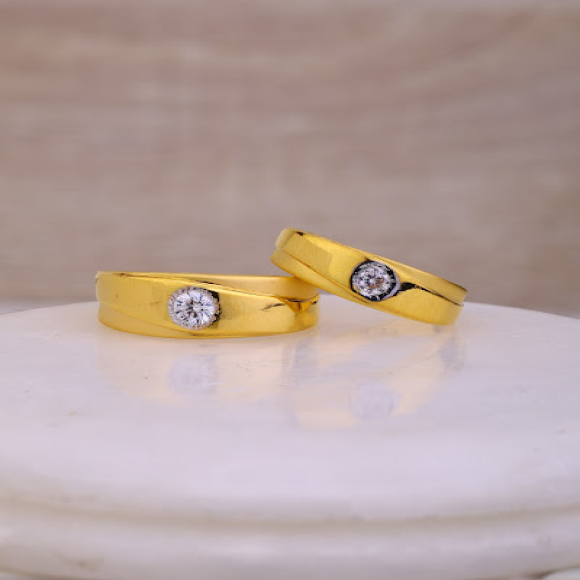 Ready to Ship - Ring Sizes 13, 22 Classic Plain Platinum Couple Rings